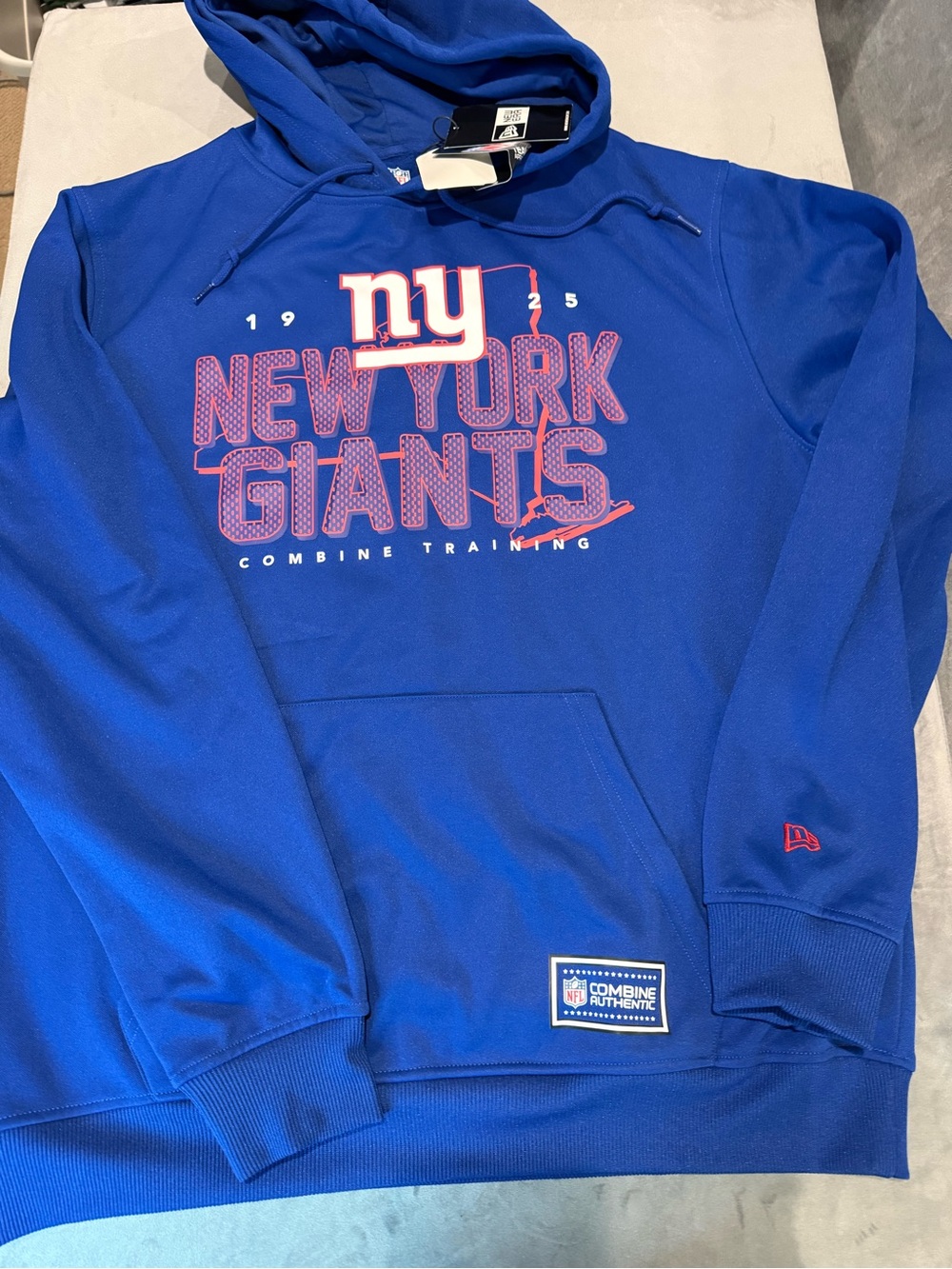 NFL New York Giants Royal Blue Crewneck Sweatshirt with Red Accents